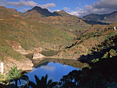 Reservoir La Sorrueda near Santa Lucia, Gran Canaria, Canary Islands, Spain