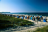 Strandkörbe am Strand, Ostseebad Göhren, Insel Rügen, Mecklenburg Vorpommern, Deutschland