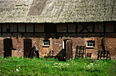 Barn with thatched roof, Liepe, Usedom Island, Mecklenburg-Western Pomerania, Germany, Europe