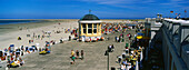 Strandpromenade mit Pavillon, Borkum, Ostfriesische Inseln, Niedersachsen, Nordsee, Deutschland, Europa