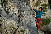 Man, Climber, Overhang, Ceredo, Lago di Garda, Italy