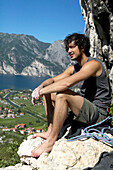 Man, Climber, Lake, Nago, Lago di Garda, Italy