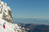 Man, Valley, Skier, Falkertsee, Carinthia, Austria
