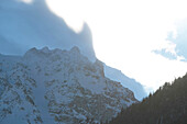 Mountain, Winter, Illumination, St Luc, Chandolin, Valais, Switzerland