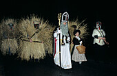 Santa Claus and costumes of Buttnmandl, Berchtesgaden area, Upper Bavaria, Bavaria, Germany