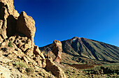 Pico del Teide and Roque Cinchdo, Roques de Garcia, Tenerife, Canary Islands, Spain