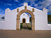 Entrance to church, Agua de Bueyes, Fuerteventura, Canary Islands, Spain