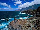 Coasline of El Golfo, Charco Azul near Los Llanillos, El Hierro, Canary Islands, Spain