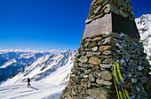 Place of discovery of Oetzi (Man of Similaun), Tisenjoch, Oetztal Alps, South Tyrol, Italy