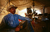 Cowboy Ted Embry, Chuckwaggon, Koch, LX Ranch, TX, USA