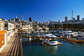 Übersicht von Marina, Fisherman's Wharf, San Francisco, Kaliforinien, USA