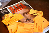 Business cards from an Antique shop, Dada Antiques, Washington DC, United States, USA