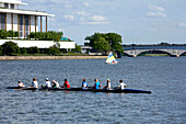 Rowing on the Potomac River, Washington DC, United States, USA