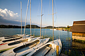 Lake Faak with sailing boats, Carinthia, Austria