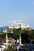 Hohensalzburg Fortress, largest, fully-preserved fortress in central Europe, Salzburg, Salzburg, Austria, Since 1996 historic centre of the city part of the UNESCO World Heritage Site