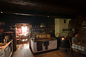 Inside of the Karseggalm Hut (1603 m, one of the oldest mountain hut in the valley), Grossarl Valley, Salzburg, Austria