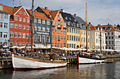 Boats on Nyhavn Canal, Nyhavn, Copenhagen, Denmark