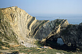 Felsformation von Lulworth Cove, West Lulworth, Dorset, Südengland, England, Großbritannien