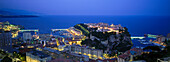 Rocher de Monaco, Prince´s Palace and harbours, Monaco-Ville, Principality of Monaco, French Riviera, Cote d´Azur, Europe