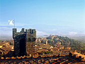 Blick von der Festung, Burg, Fortezza, Val d'Orcia, Montalcino, Toskana, Italien