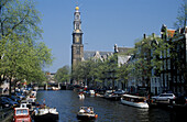 Westerkerk und Prinsengracht, Amsterdam, Holland, Europa
