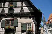 Ulm, Schiefes Haus in the Fischerviertel, Baden-Wuerttemberg, Germany, Europe