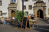 Stuttgart, Schillerplatz, Cafe, Baden-Wuerttemberg, Germany, Europe