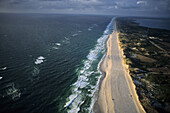 aerial photo of North Frisian island, Sylt in the federal state of Schleswig-Holstein, North Sea, Germany, coast, beach
