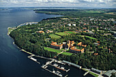 Luftbild Ostsee, Flensburger Bucht, Flensburg, Flensburger Schloss, Ostsee, Küste, Yachthafen, Yachten, Segelyachten,  Strand, Schleswig-Holstein