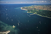 Luftbild Ostsee, Kieler Bucht, Laboe, Ostsee, Segeln, Boote, Segelboote, Küste, Strand, Schleswig-Holstein