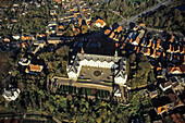 aerial photo of Plöner castle, Schleswig Holstein, northern Germany