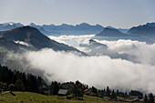 Clouds between mountains, Lake Lucerne, Switzerland