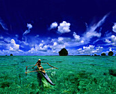 Fisherman, Palawan archipelago, Palawan Island, Philippines