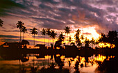 Indonesien, Bali, Chani Dasa Lagoon, Sonnenuntergang