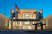 Chancellery in the evening, Berlin
