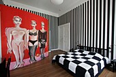 Berlin, Künstlerheim Luise, Zimmer von Elvira Bach gestaltet