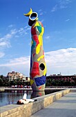 Spanien,Barcelona,Miro Skulptur