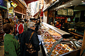 France old city cnter food stall with specialities from Nice