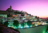 Spain, Baleares island, Ibiza, Dalt vila, sunset