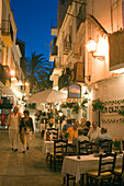 Spain, Baleares island, Ibiza Dalt Vila restaurants