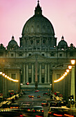 Rome St Peters Basilica sunset