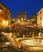 Evening, People, Rome, Piazza di Spagna, Italy
