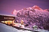 Schweiz, Berner Oberland, Mürren, Hotel Alpenruh, Eiger, Mönch