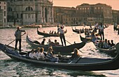 Italy Venice ,Gondoleri ,Canale Gran,Santa Maria lla Salute
