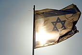 The flag of Israel, Herzliya, Israel