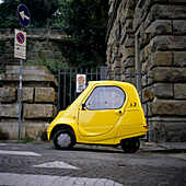 Undersized taxi in Florence, Tuscany, Italy
