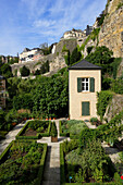 Public garden in the Grund district, Luxembourg