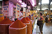 Mercado Central, central market, spice stand, Valencia, Spain