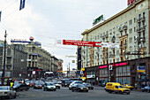Main street in Moscow, Tverskaya Ulitsa, Moscow, Russia