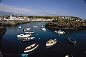 Hafen mit Boote, Portpatrick, Stranraer, Dumfries and Galloway, Schottland